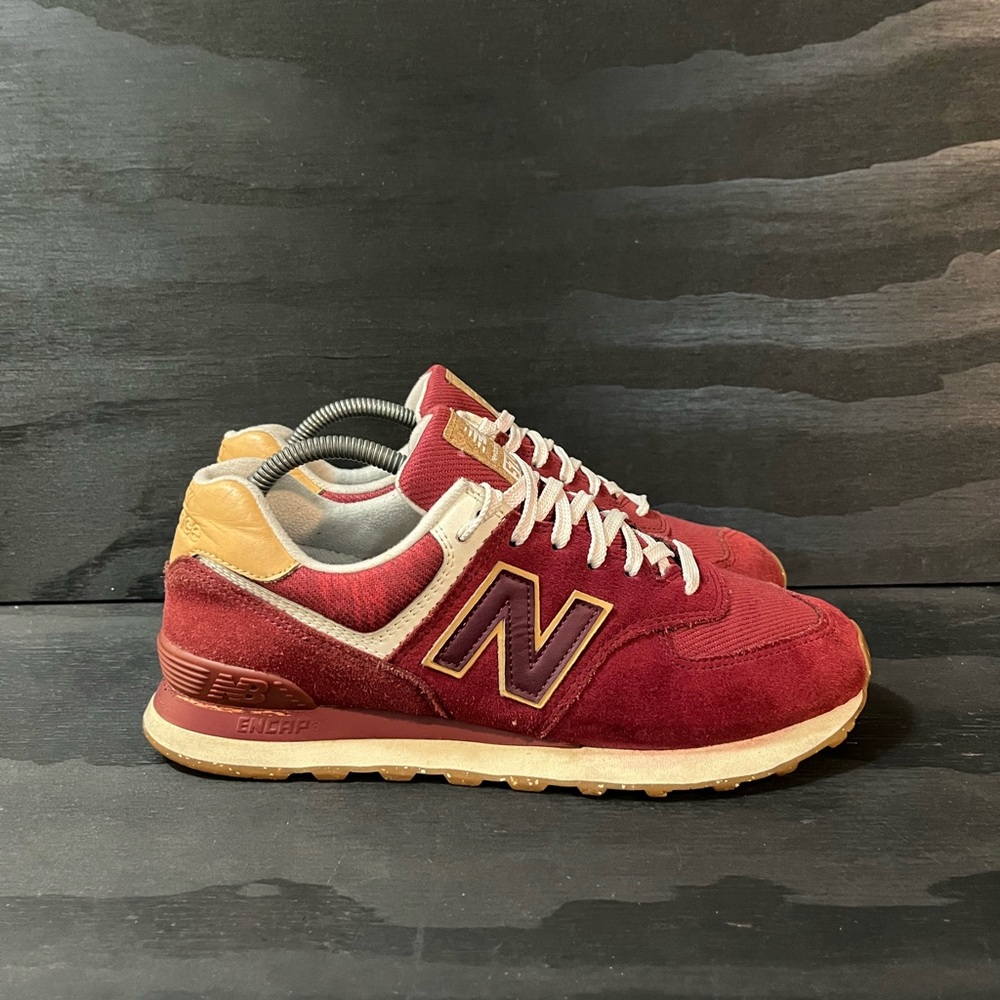 New Balance Red and Tan Athletic Shoes